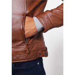 Oakwood CASEY - Chaqueta de cuero - cognac