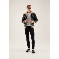 Pier One Chaqueta de cuero sintético - black