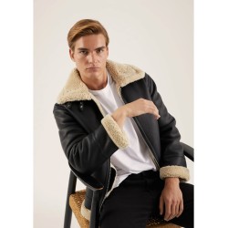 Pier One Chaqueta de cuero sintético - black