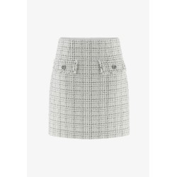 Guess KURZER TWEED - Falda acampanada - schwarz