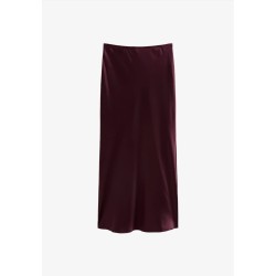 New Look BIAS CUT MIDI - Falda larga - burgundy