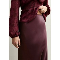 New Look BIAS CUT MIDI - Falda larga - burgundy