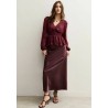 New Look BIAS CUT MIDI - Falda larga - burgundy